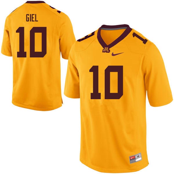 Men #10 Paul Giel Minnesota Golden Gophers College Football Jerseys Sale-Gold - Click Image to Close